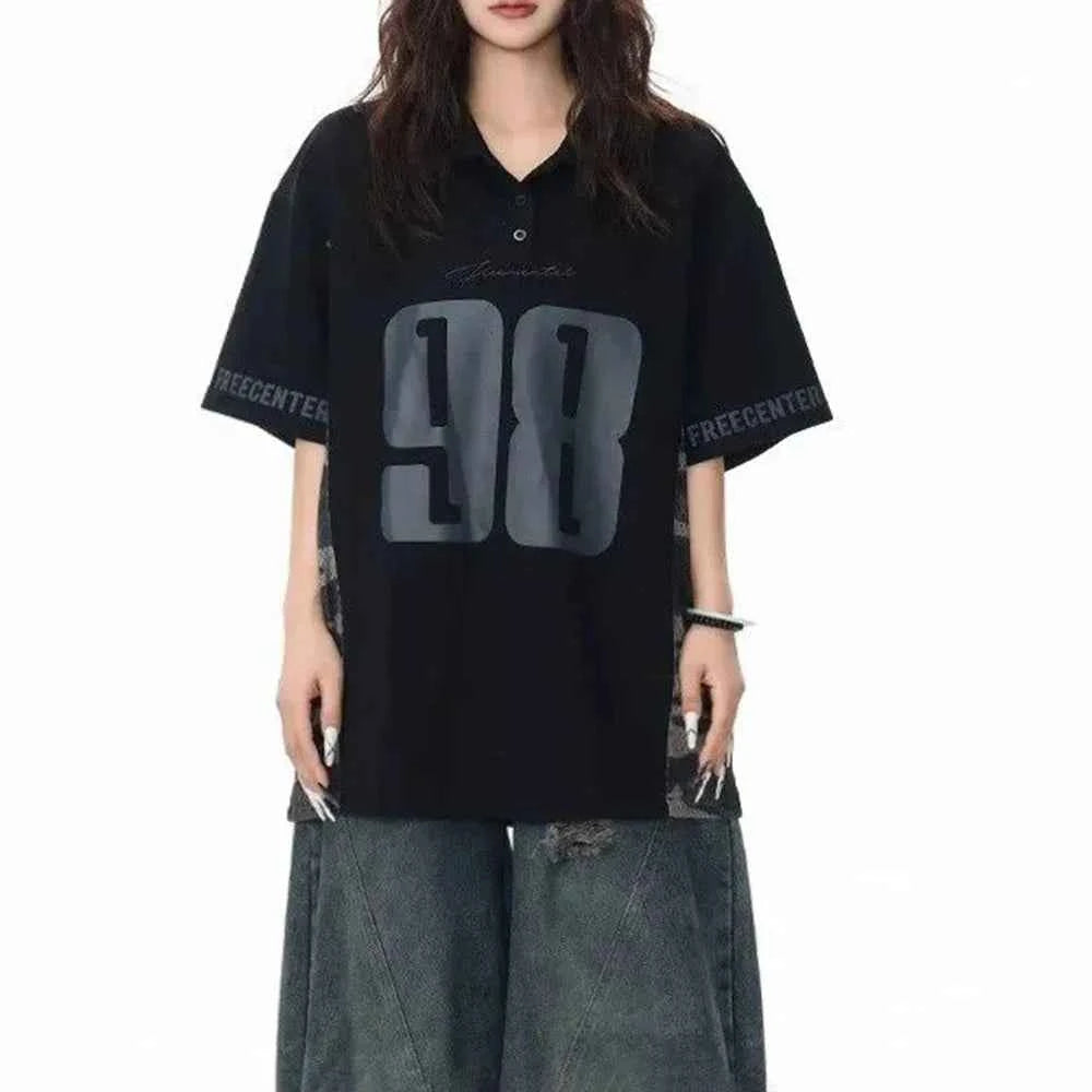 Retro Digital Loose Casual Short-Sleeved T-Shirt