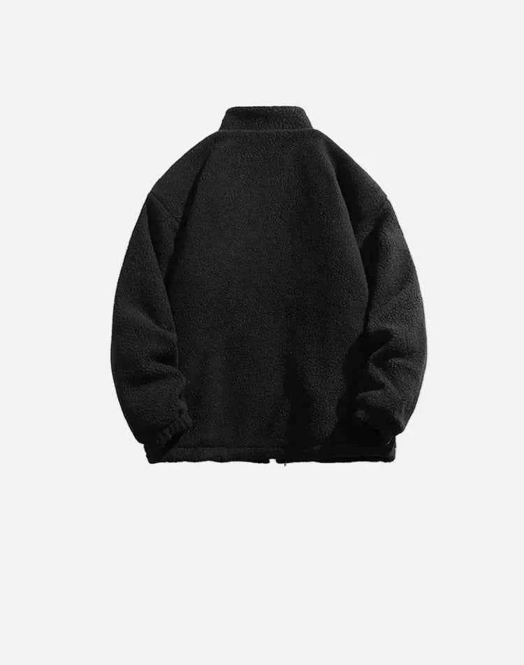 Plush Velvet Embroidered Furr Puffer Jacket