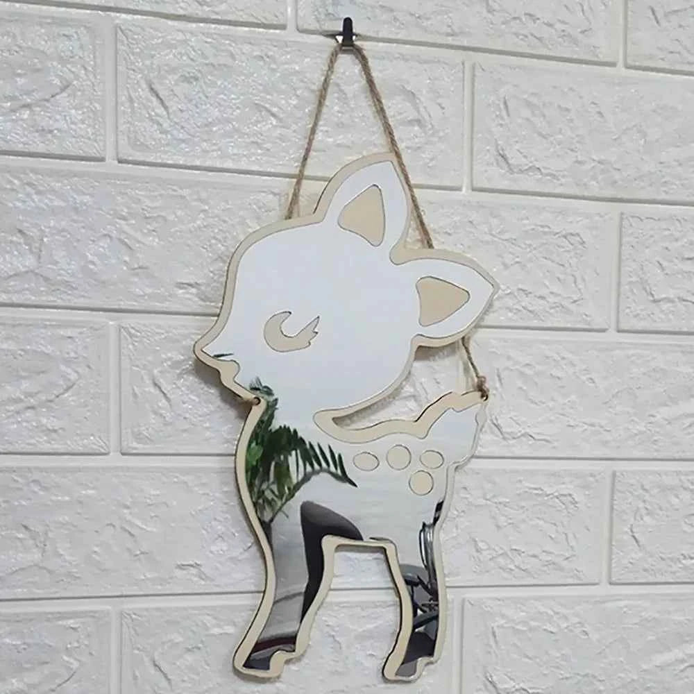 Wood Acrylic Animal Shapes Mirrors