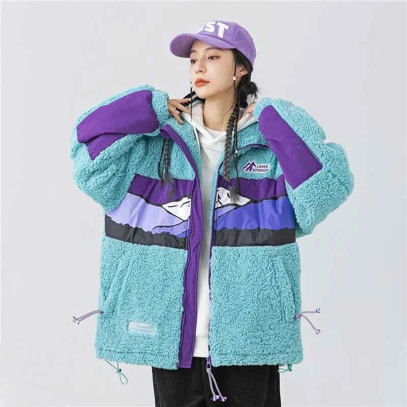 Warm Plush Winter Fleece Parkas Jacket