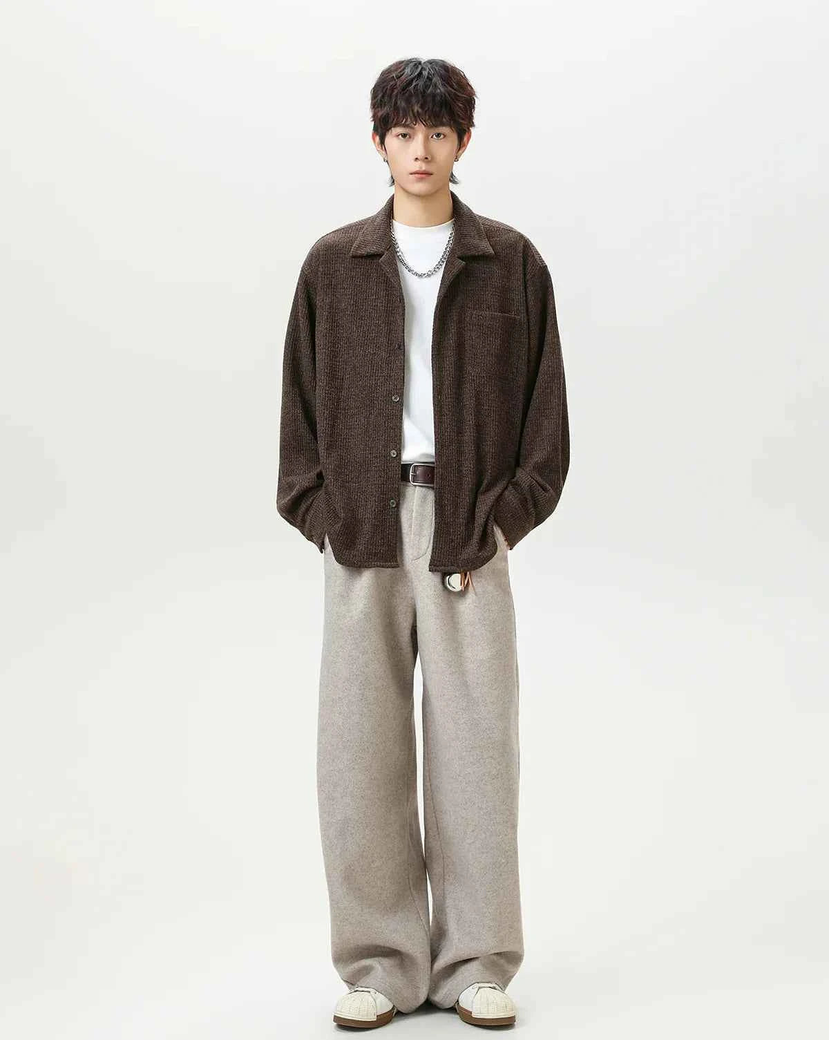 Vintage Oversized Flannel Cuban Collar Shirt