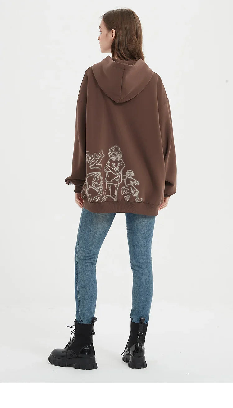 We V Cartoon Sketch Hoodie