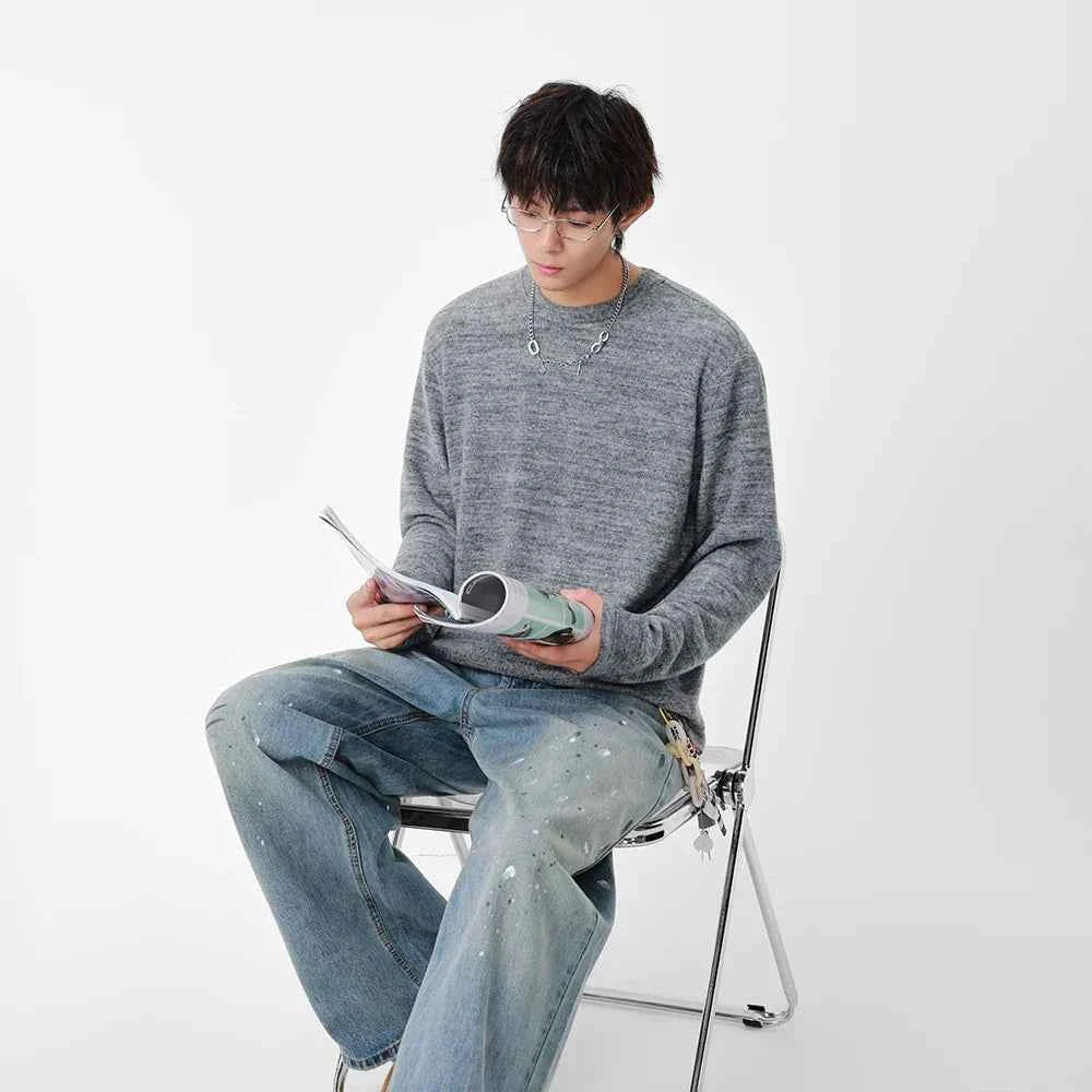 Cozy Knit Crew Neck Long Sleeve T-Shirt