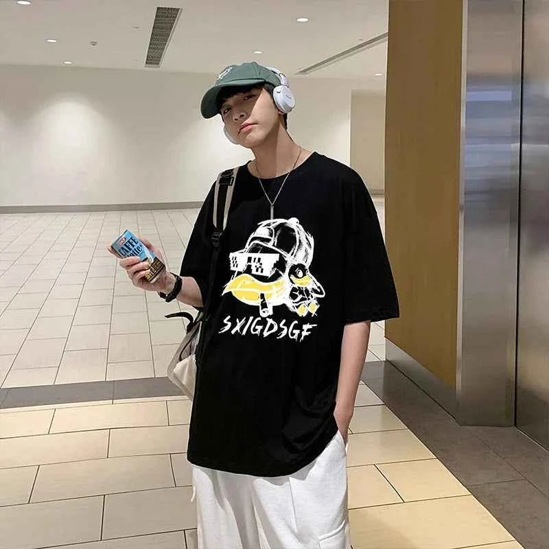 Breathable Pattern Print Loose Oversized T-Shirt
