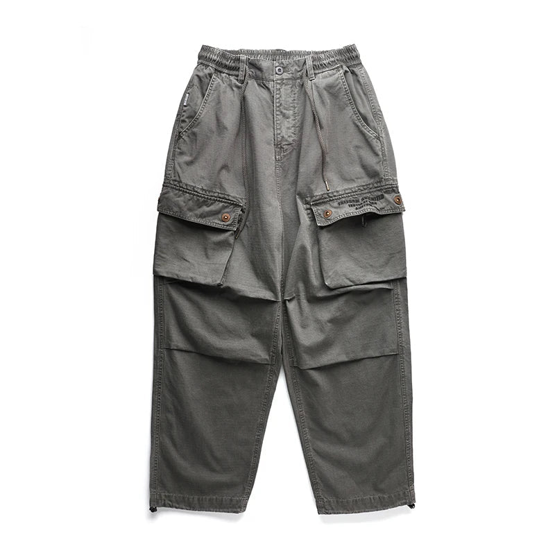 Tactical Straight Leg Elastic Waist Pants