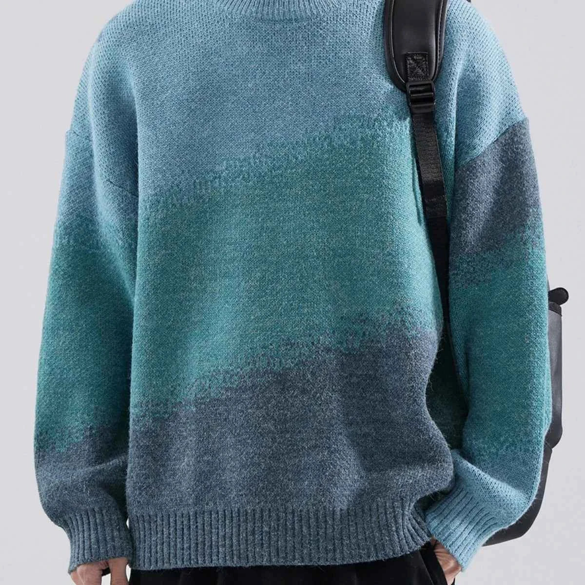 Stylish Screw Thread Round Neck Knitted Sweater