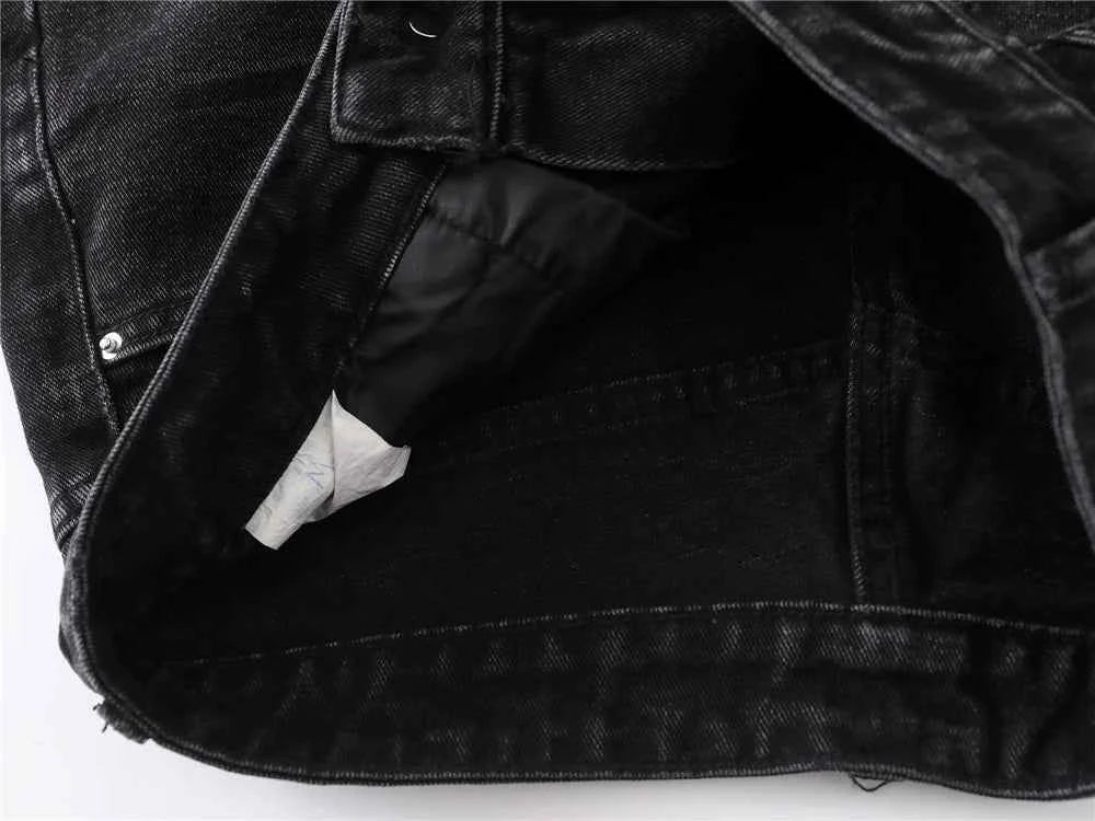 Flattering Black Distressed Ripped Denim Short