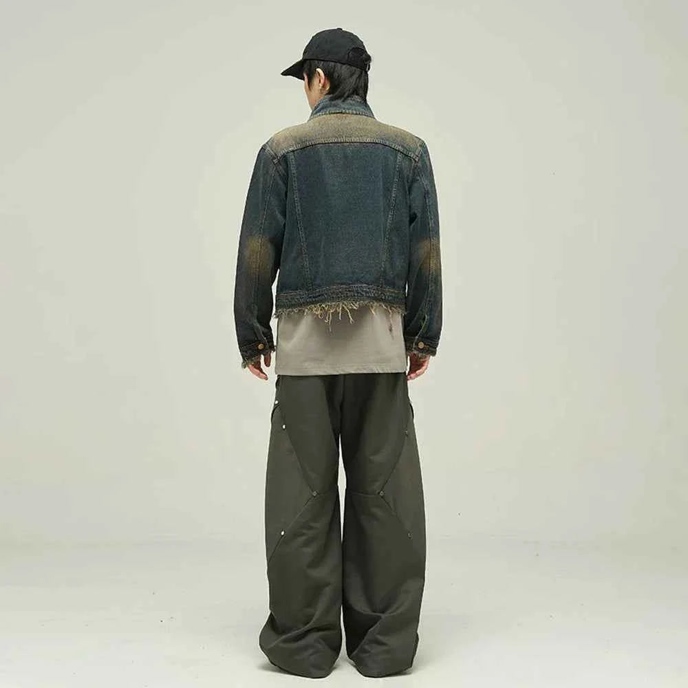 High-Quality Vintage Motorcycle Denim Jacket