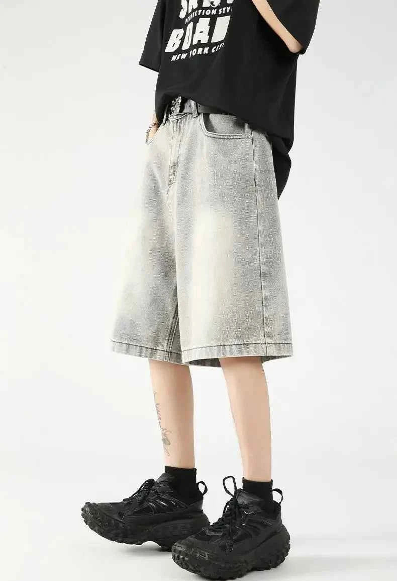 Streetwear Loose Straight Leg Denim Short