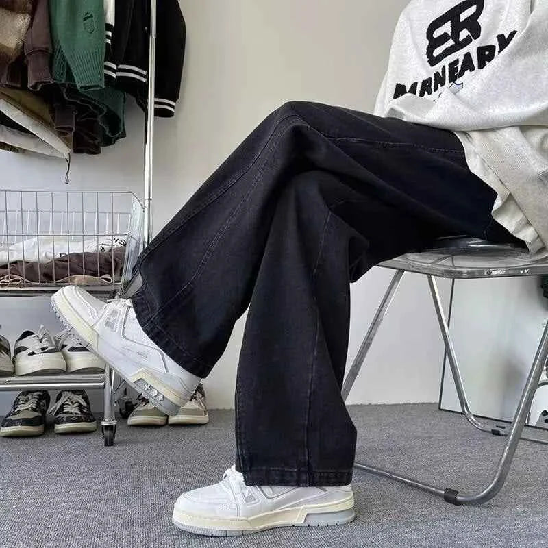 Streetwear American Style High Street Splicing Jeans