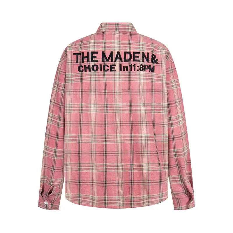 Effortless Retro Plaid Fashionable Long Sleeve Shirt