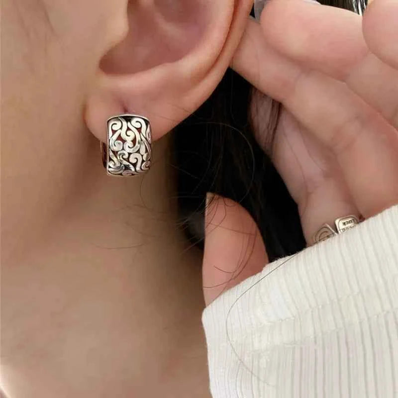 Unique Irregular Flower Pattern Drop Earrings
