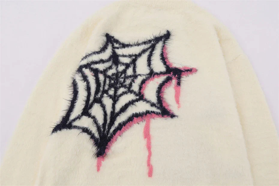 Star Spider Web Knitted Sweater
