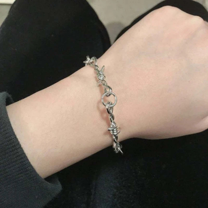 Y2K Punk Wire Necklace & Bracelet
