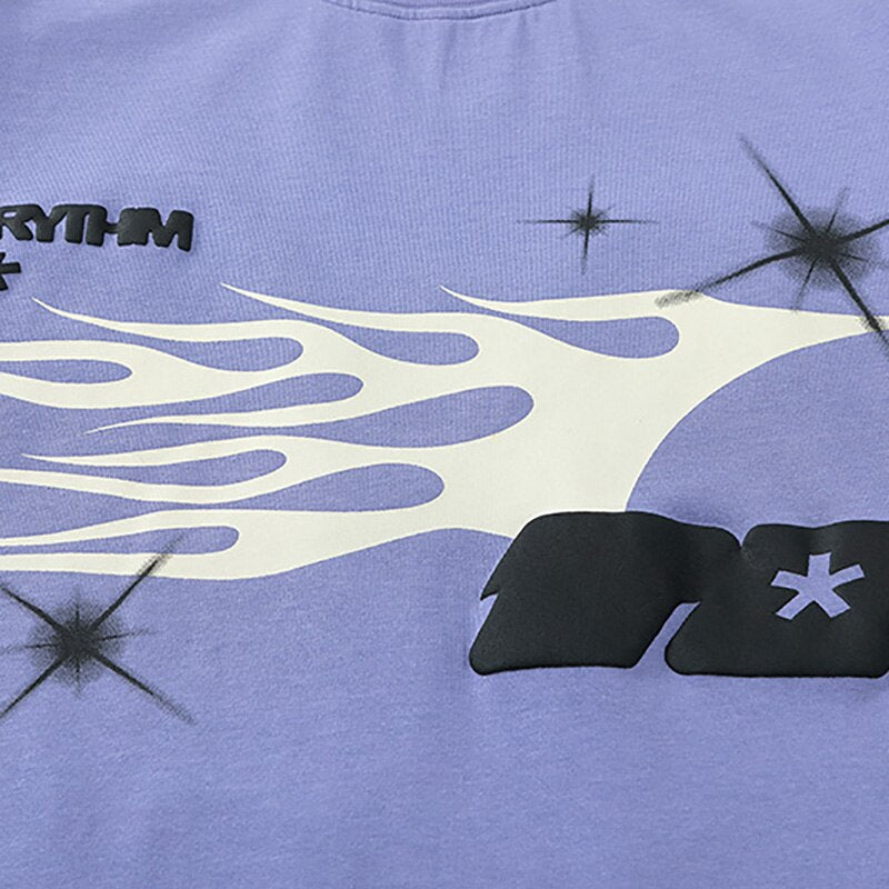 Splatter Fire Flame Texture T-Shirt