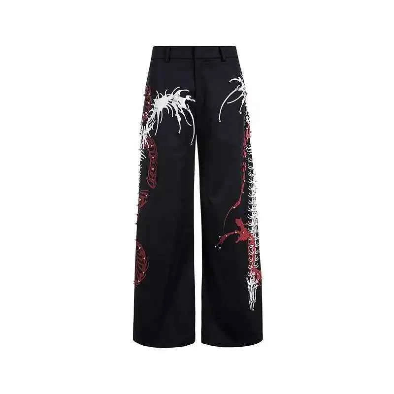 Rivet Decorated High Street Wide Pants
