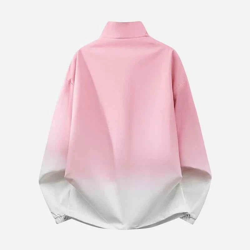 Trendy Gradient Design Winbreaker Jacket