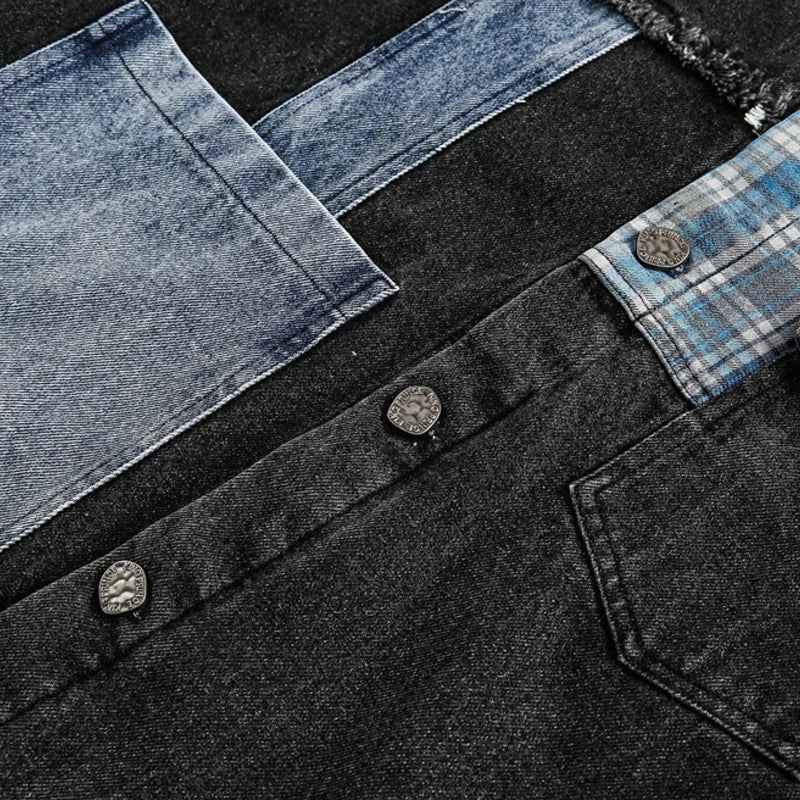 Retro Oversized Casual Patchwork Denim Jacket