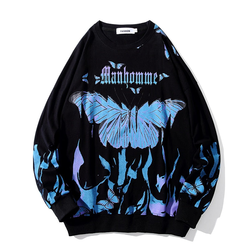Butterfly Fire Flame Sweatshirt
