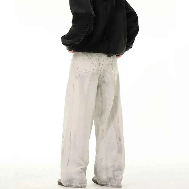 Retro Distressed Loose Droopy Jeans