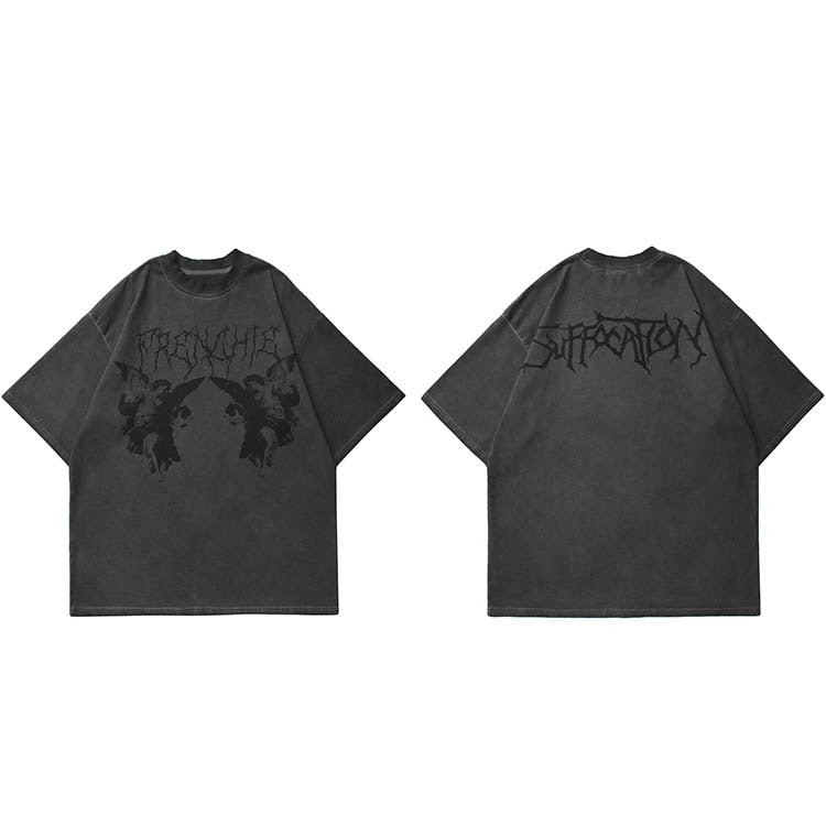 TRENCHIE Suffocation Fairy Angel Loose T-Shirt