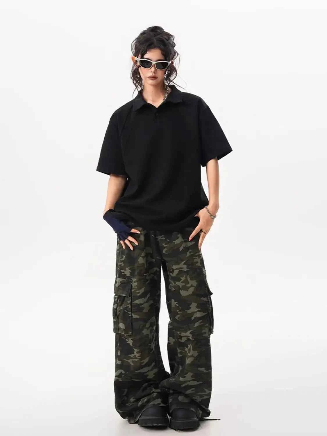 American Heavy Patchwork Polo T-Shirt