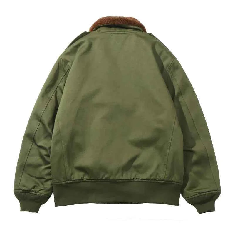 Y2K Luxury Vintage Fur Collar Bomber Jacket