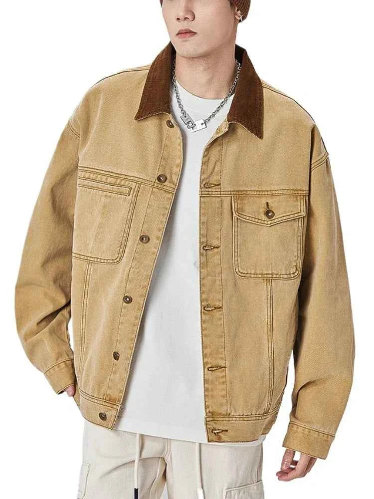 Y2K Vintage Washed Workwear Denim Jacket