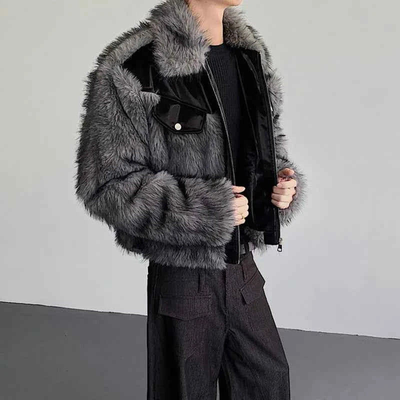 Luxurious High Quality Patchwork Faux Fur Jacket