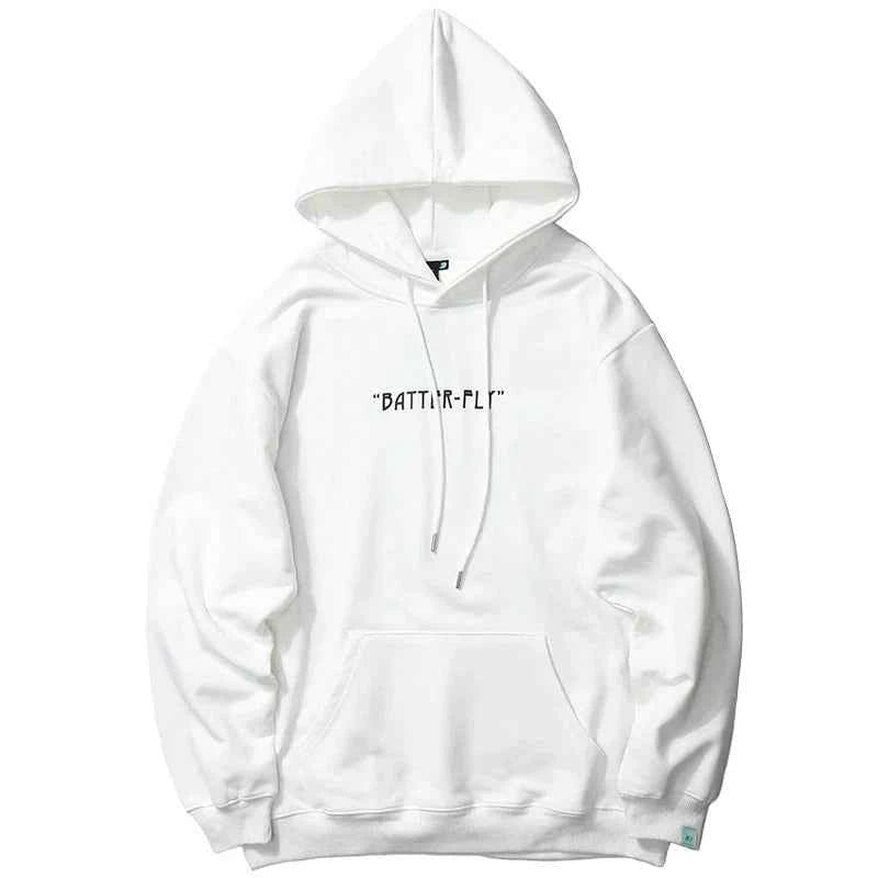 Flattering Colorful Butterfly Print Hip Hop Hoodie