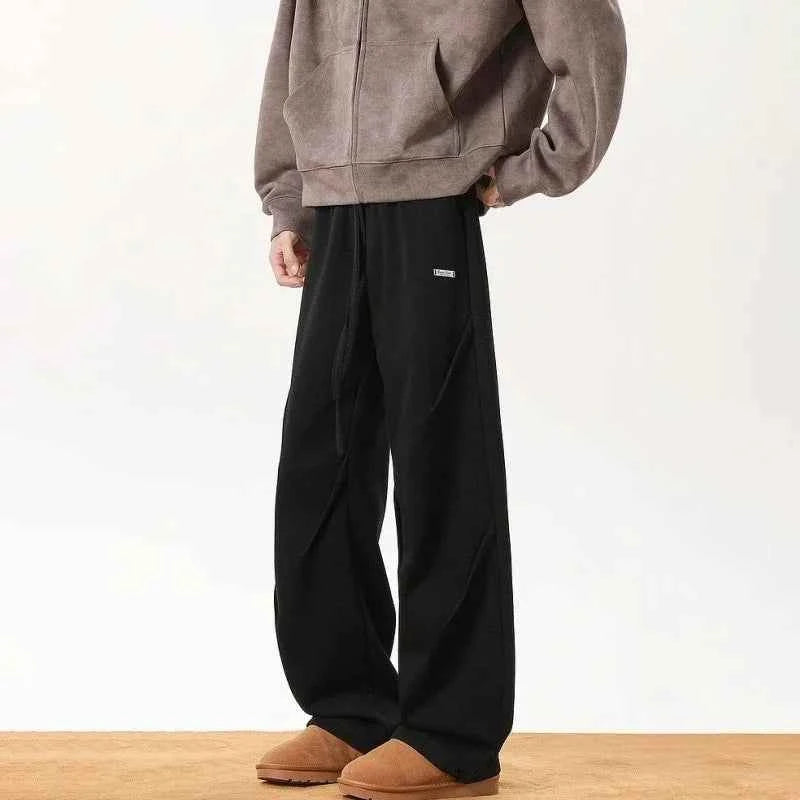 Vintage Straight Leg Pleated Sweatpants
