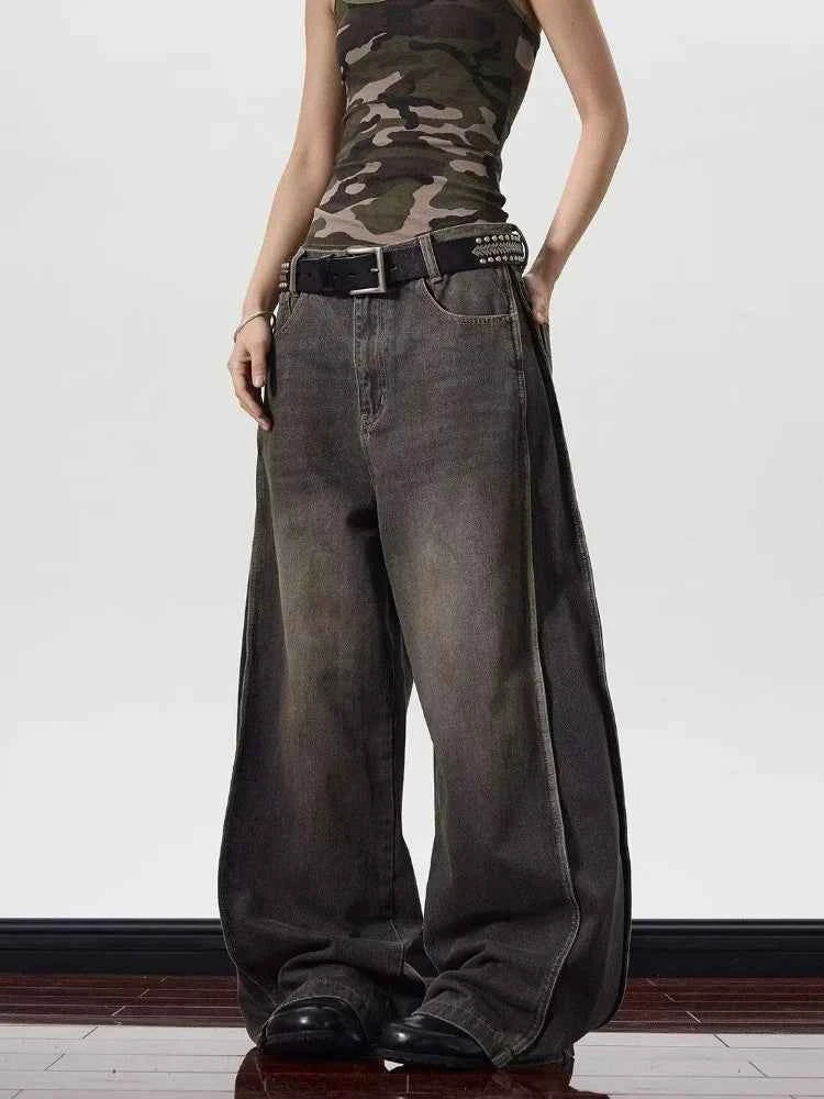 Vintage Black Washed Baggy Jeans