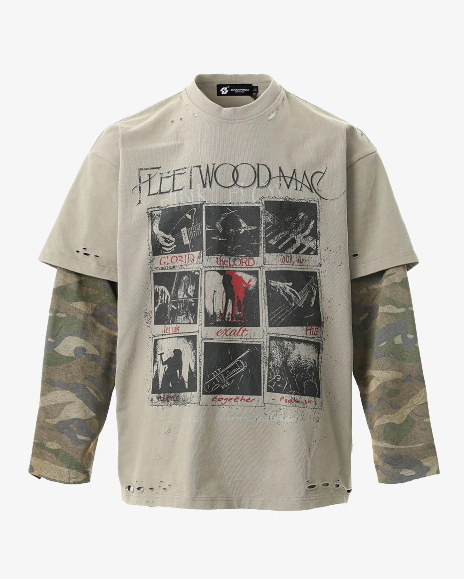 Fleetwood Mac Camo Long Sleeve T-Shirt