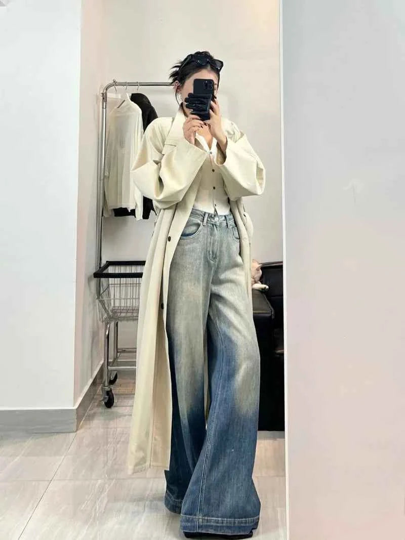Y2K American Style Patchwork Denim Jeans