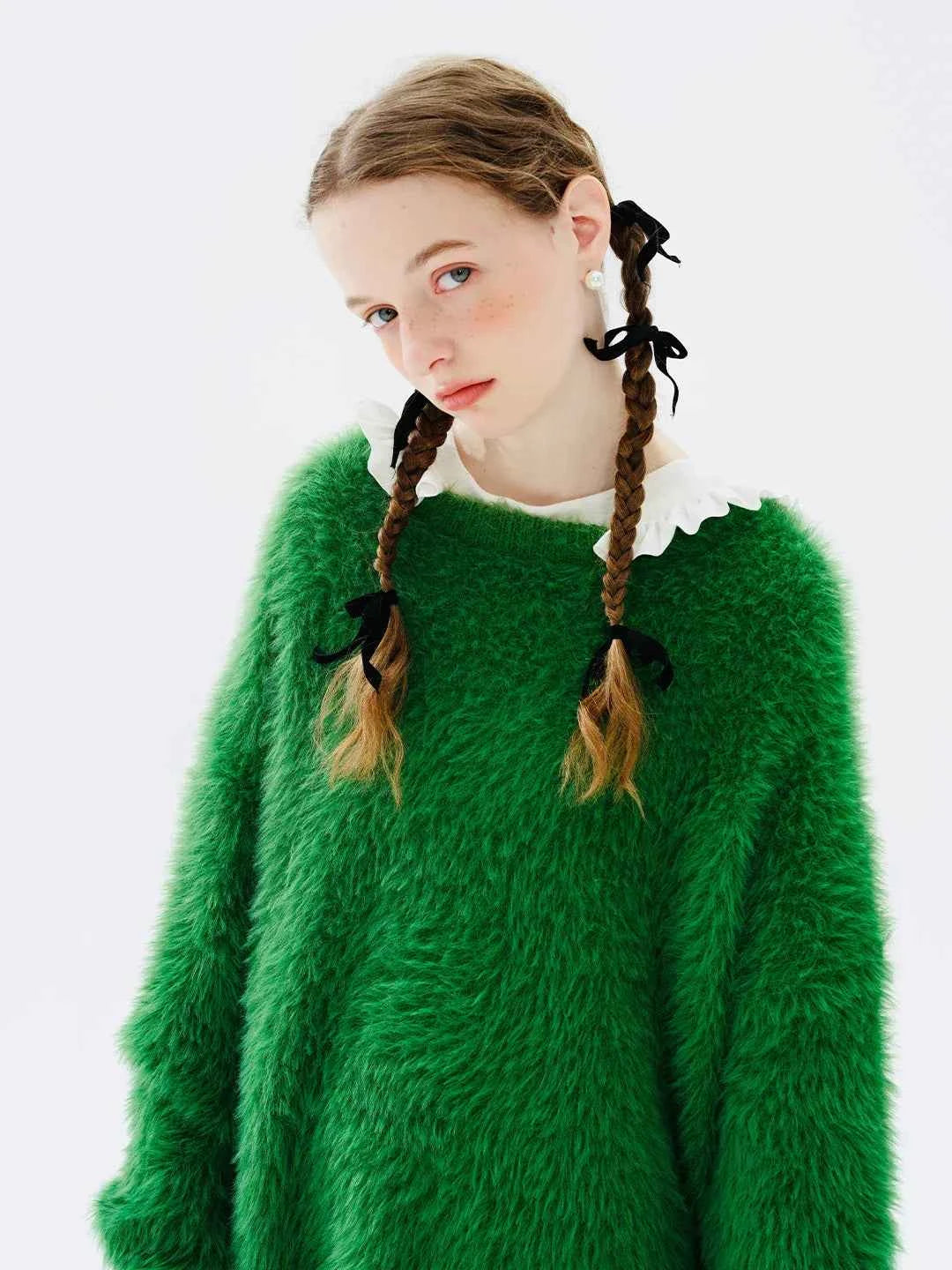 Comfort Sweet Cozy Green Winter Sweater