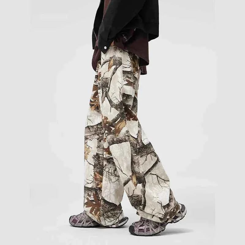 White Cargo Oversize Denim Trousers Jeans