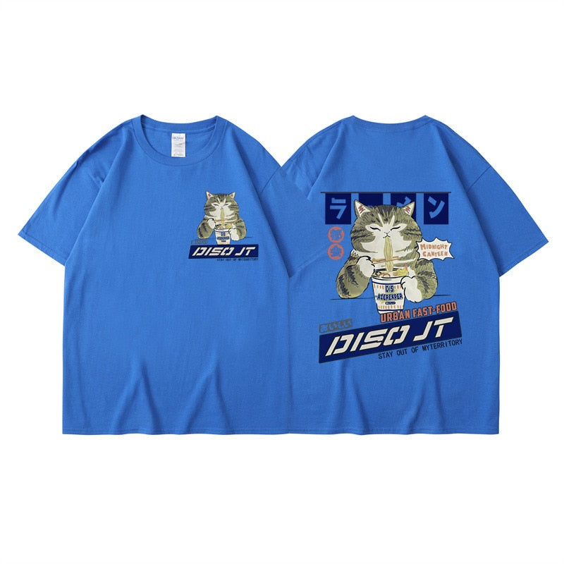 Midnight Canteen Cat Graphic T-Shirt