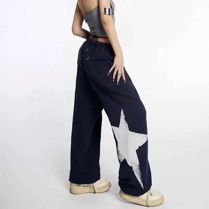 Women High Waist Wide Leg Jogging Sweatpants
