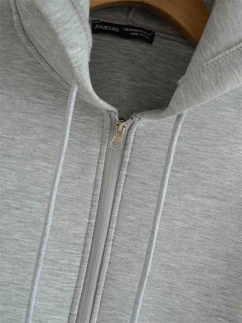 Zip Up Hoodie Thick Solid