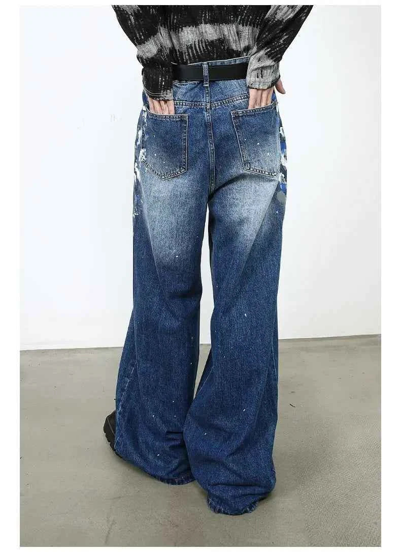 Chic Y2K Retro Graffiti Wide Leg Jeans