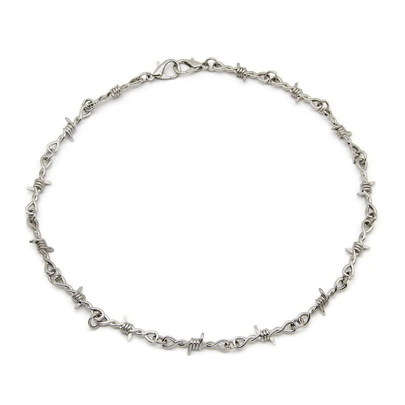 Y2K Punk Wire Necklace & Bracelet