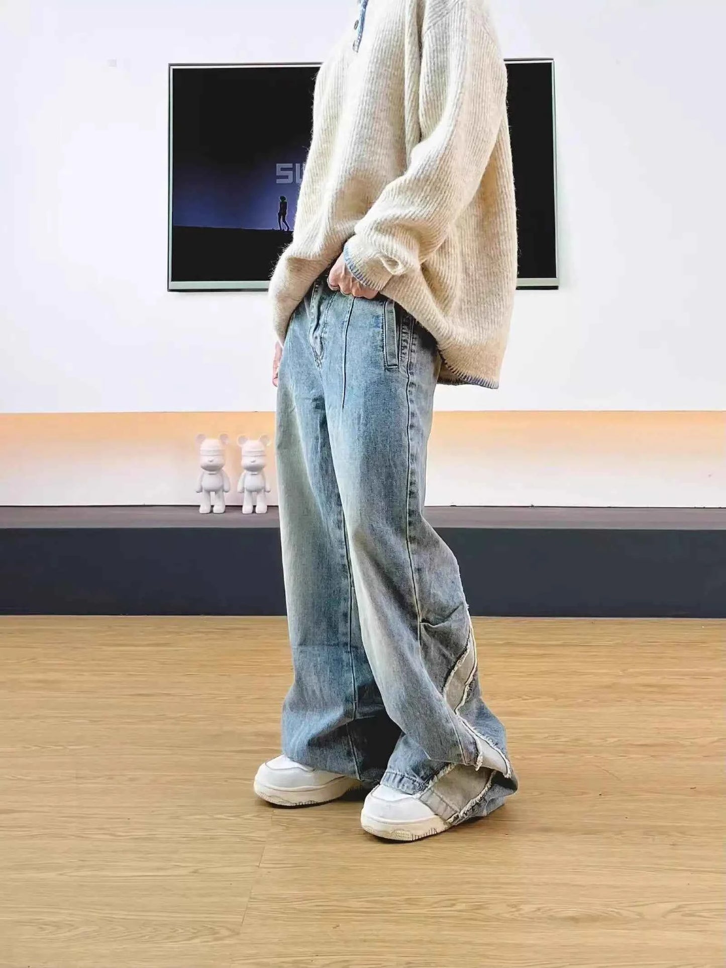 Men's Personalized Patchwork Denim Jeans