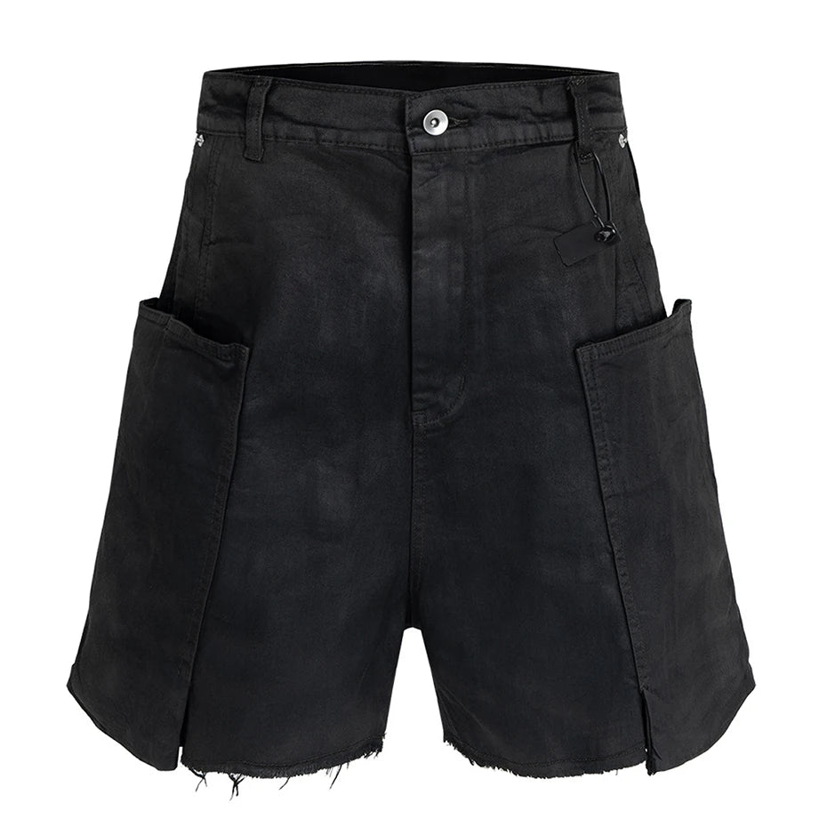 Side Pockets Denim Shorts