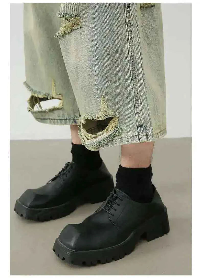 Breathable Vintage Ripped Knee Denim Jorts