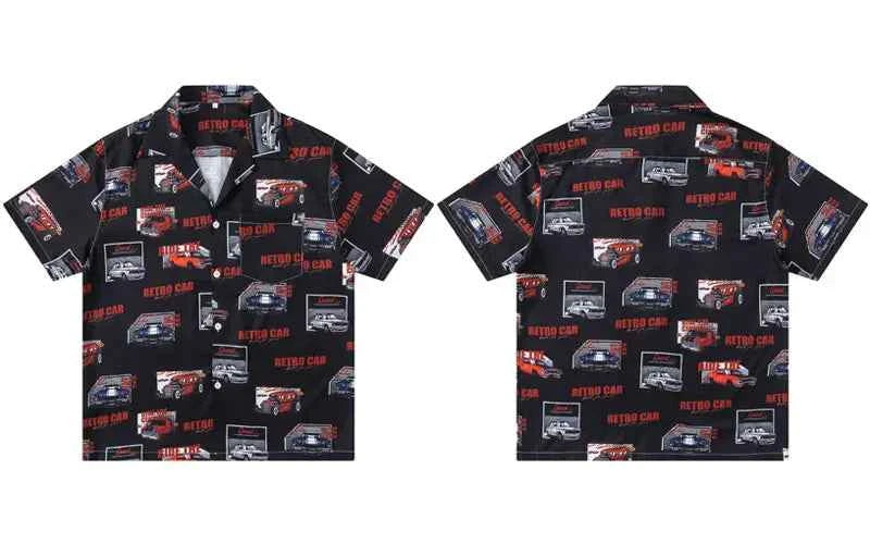 Y2K Retro Vintage Car Graphic Printed Race Shirt