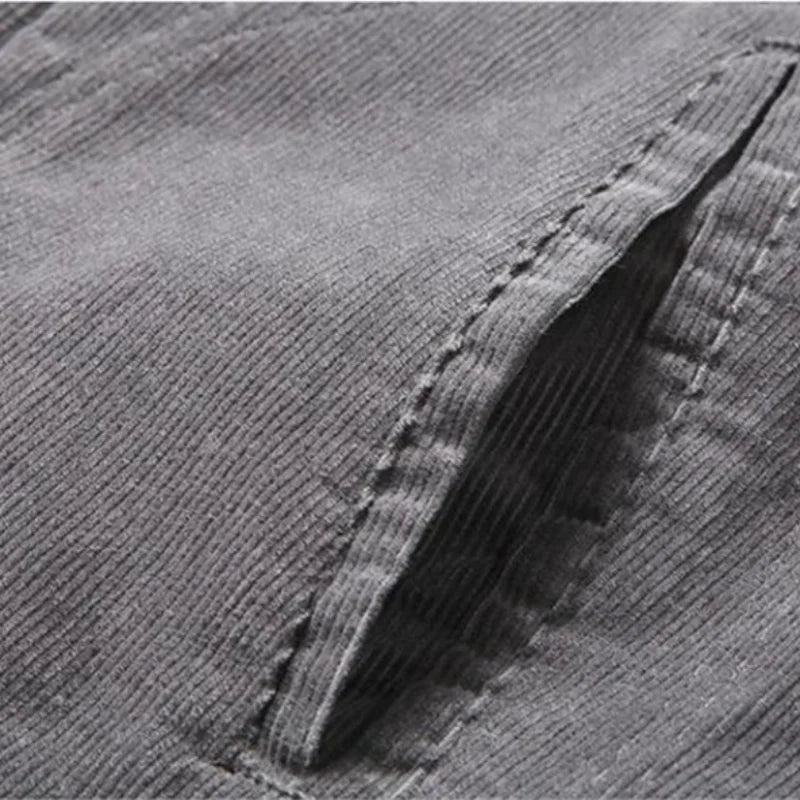 Corduroy Button Up Fleece Jacket