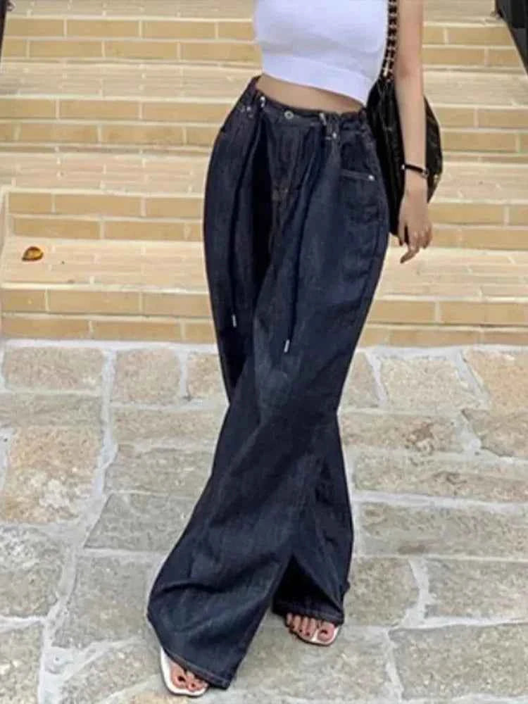 Retro High Waist Vintage Wide Leg Jeans