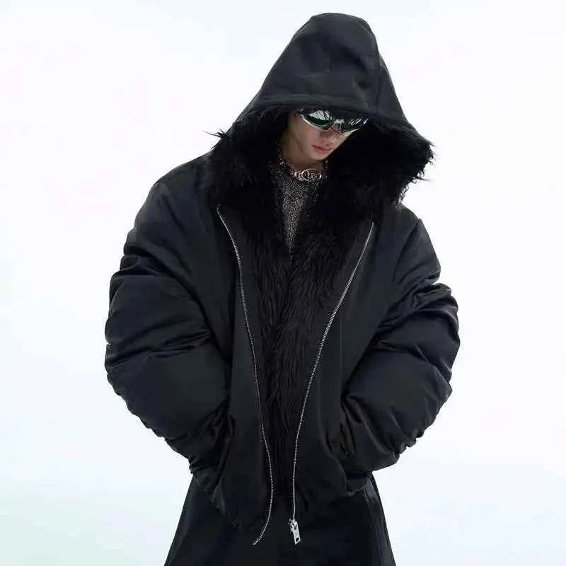 Men Warm Winter Casual Layers Hooded Cotton Jacket