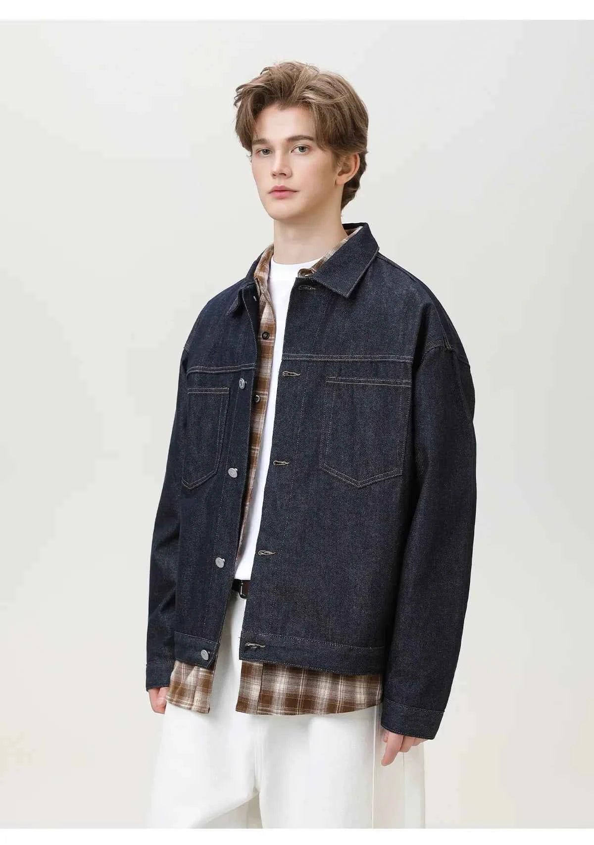 Vibrant Double Pocket Workwear Denim Jacket