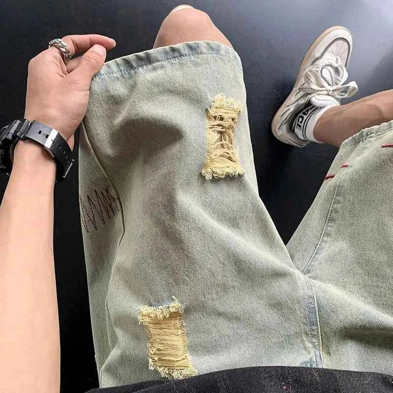 Ripped Summer Style Thin Loose Denim Shorts